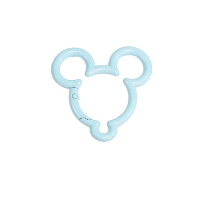 44*44mm Violent Bear Spring Buckle Open Ring Mickey Spring Ring Keychain Jewelry DIY Accessories Alloy Connecting Ring