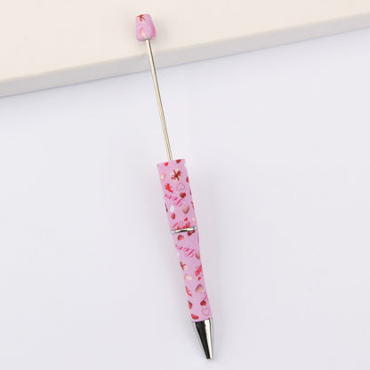 DIY bead pen printing pattern creative plastic beading puzzle leopard print floral cow tiger pattern bead pen wholesale