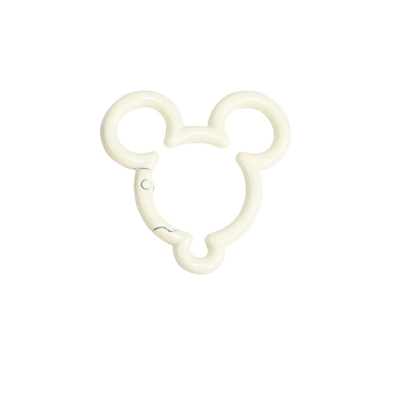 44*44mm Violent Bear Spring Buckle Open Ring Mickey Spring Ring Keychain Jewelry DIY Accessories Alloy Connecting Ring