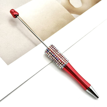 UV electroplated colored diamond bead pen DIY multi-color diamond beaded ballpoint pen handmade rhinestone gift pen manufacturer wholesale