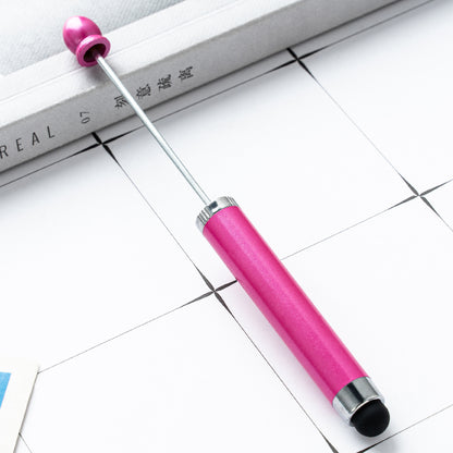 Spot wholesale plastic pen touch screen pen DIY handmade bead pen three-in-one capacitive bead multi-functional ballpoint pen
