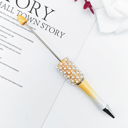 DIY Pearl Diamond Bead Pen Hand Sticker Diamond Ballpoint Pen Flash Diamond Pearl Diamond Beadedpen Spot Wholesale