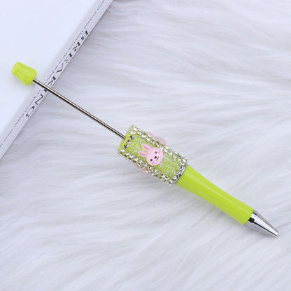 DIY big white rabbit sugar bead pen, cute rabbit dream rabbit dream bead round bead pen manufacturer wholesale
