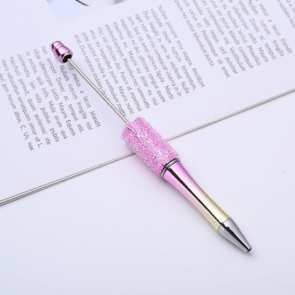 Electroplated sugar drill bead pen, new DIY spinning ballpoint pen, manual patch Gypsy star drill pen manufacturer wholesale