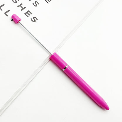 Long bead pen DIY handmade beaded plastic ballpoint pen, creative and personalized long bead string gift pen wholesale