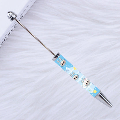 DIY Labu bead pen, inspirational encouragement praise cartoon character pattern printing bead pen Moe grain pen spot