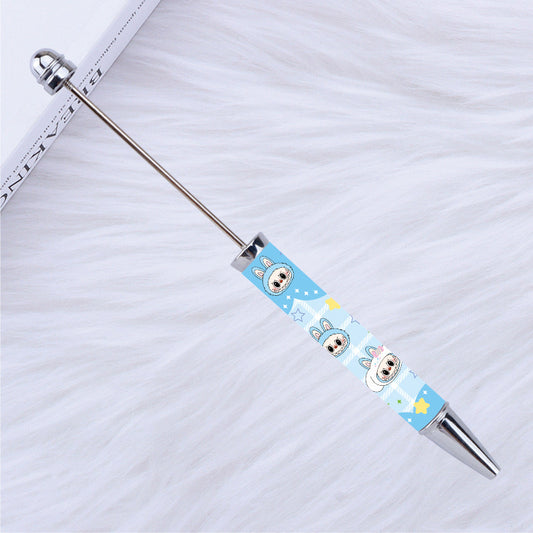 DIY Labu bead pen, inspirational encouragement praise cartoon character pattern printing bead pen Moe grain pen spot