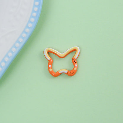 25*30mm Color Butterfly Spring Buckle Paint Alloy Buckle Handmade DIY Pendant Doll Bag Keychain Accessories