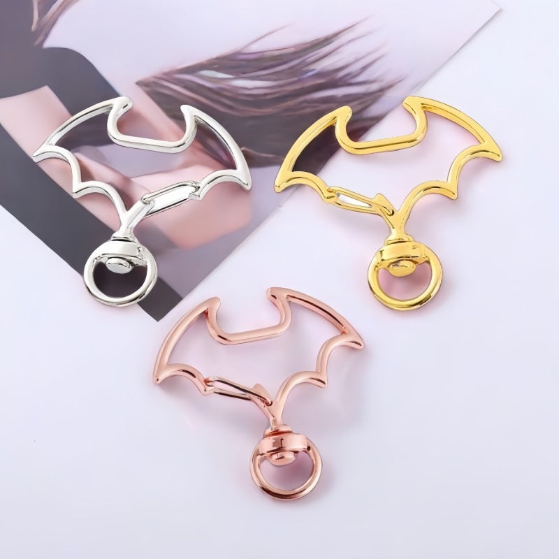 40*40mm Creative Zinc Alloy Rotating Keychain Dog Ring Key Ring DIY Hardware Jewelry Accessories Bat Ring Bag Accessories