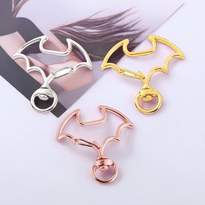 40*40mm Creative Zinc Alloy Rotating Keychain Dog Ring Key Ring DIY Hardware Jewelry Accessories Bat Ring Bag Accessories
