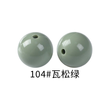 15mm Spot Glossy Silicone Beads Round Loose Beads DIY Jewelry Smooth Oil Injection Silicone Beads Mixed Color Beads