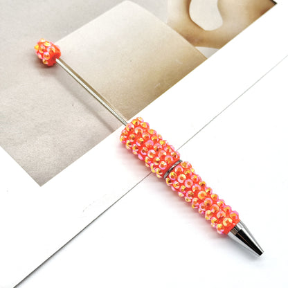 Creative Broken Diamond Full Diamond Bead Pen Handmade DIY Beaded Multi-color Ballpoint Pen ins Diamond Heavy Industry Moe Grain Pen Spot