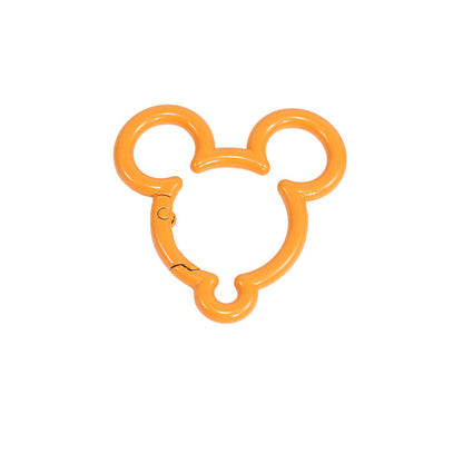 44*44mm Violent Bear Spring Buckle Open Ring Mickey Spring Ring Keychain Jewelry DIY Accessories Alloy Connecting Ring