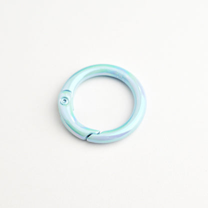 20Mm UV electroplated color spring buckle ab color Mapei spring ring DIY jewelry accessories alloy round connection keychain
