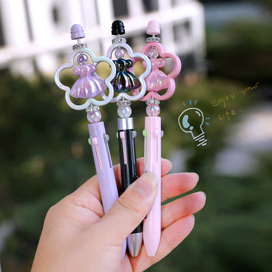 Chenxi Princess Dream Ball Pen 4-Color Press Ballpoint Pen Creative High-value Girl Heart Hand Account Painting Pen