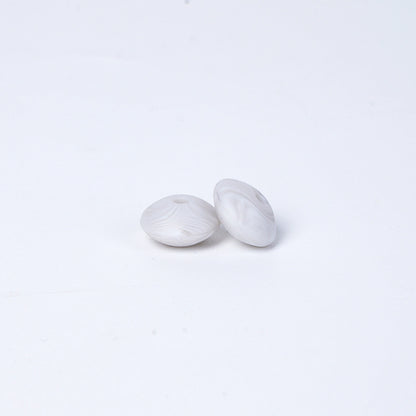 Spot Silicone Beads European and American Jewelry 12mm Small Beads DIY Necklace Beaded Oval Lentil Loose Beads Wholesale