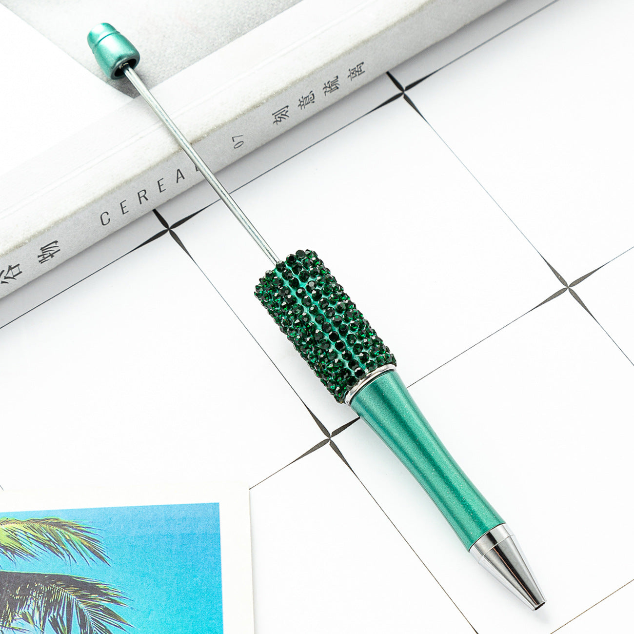 New diamond bead pen spot wholesale creative hand sticker diamond bead pen multi-color bag diamond ballpoint pen