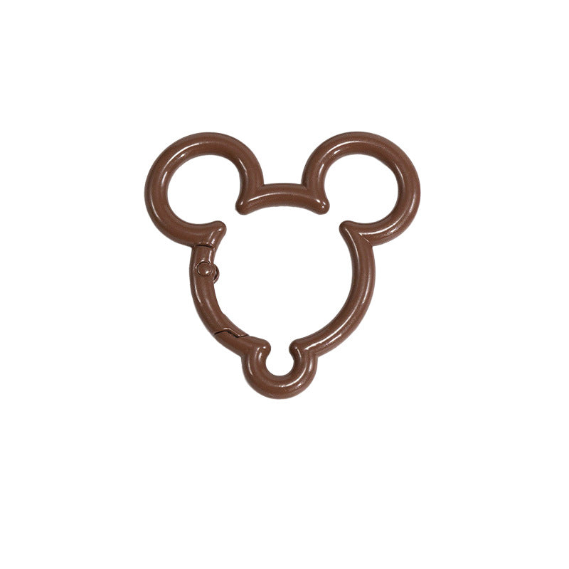 44*44mm Violent Bear Spring Buckle Open Ring Mickey Spring Ring Keychain Jewelry DIY Accessories Alloy Connecting Ring