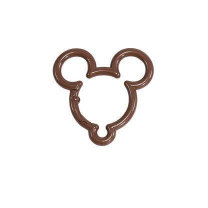 44*44mm Violent Bear Spring Buckle Open Ring Mickey Spring Ring Keychain Jewelry DIY Accessories Alloy Connecting Ring