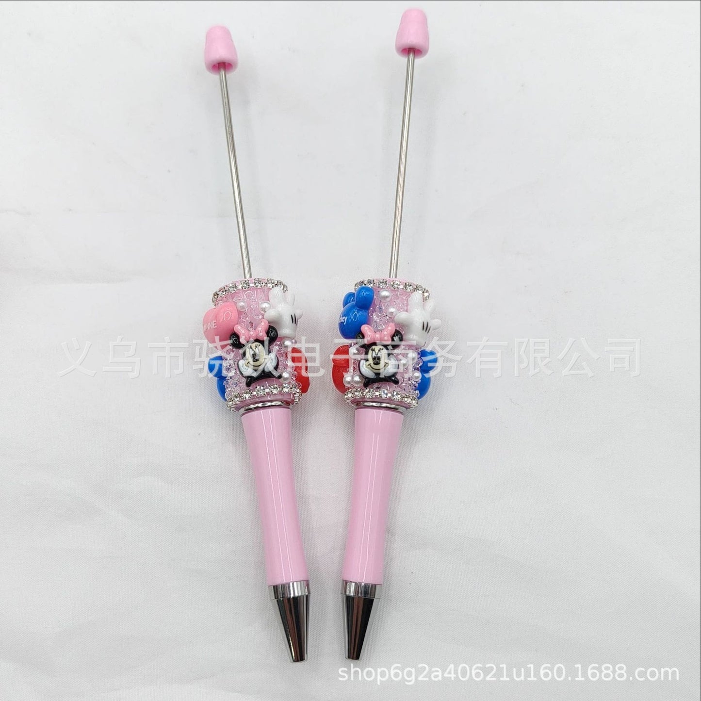 DIY sugar bead pen Mickey Minnie Winnie bear KT and other cartoon pens spot wholesale Moe grain creative ballpoint pen
