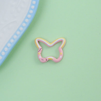 25*30mm Color Butterfly Spring Buckle Paint Alloy Buckle Handmade DIY Pendant Doll Bag Keychain Accessories