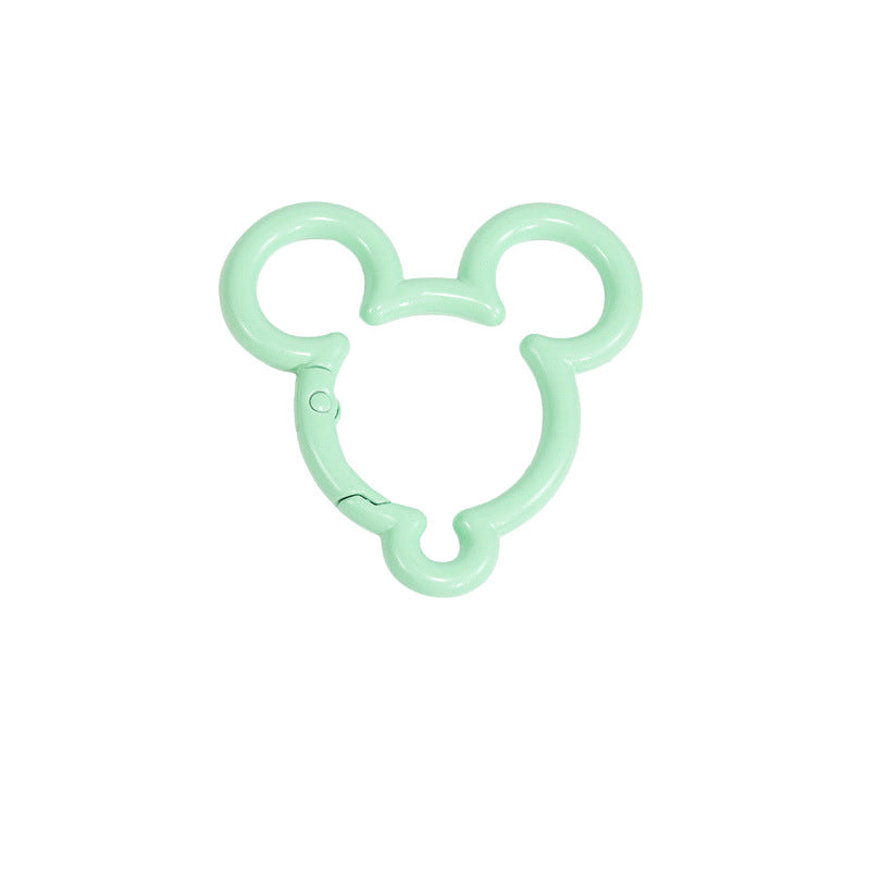 44*44mm Violent Bear Spring Buckle Open Ring Mickey Spring Ring Keychain Jewelry DIY Accessories Alloy Connecting Ring