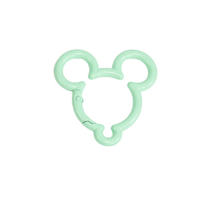 44*44mm Violent Bear Spring Buckle Open Ring Mickey Spring Ring Keychain Jewelry DIY Accessories Alloy Connecting Ring