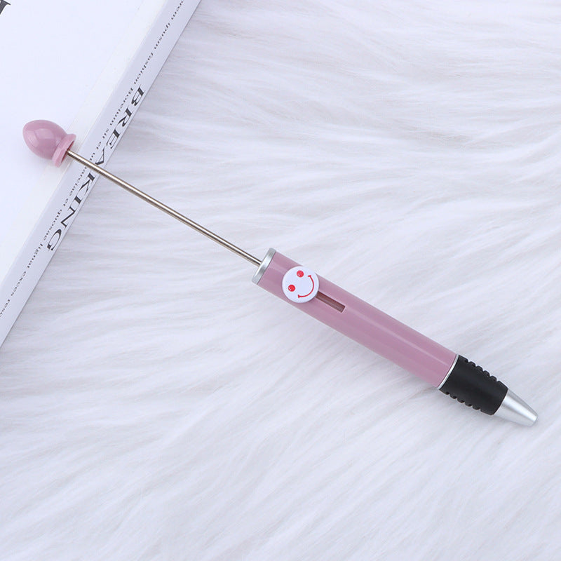 DIY bead pen happy smiley face expression plastic ballpoint pen, advertising gift pen can print logo spot wholesale