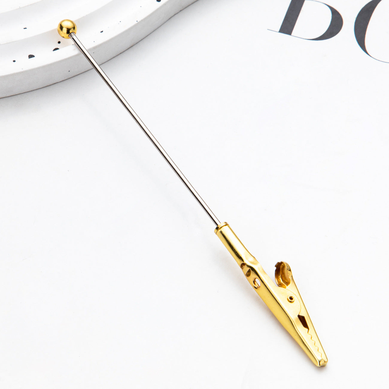 DIY Beaded Business Card Clip Metal Toothed Crocodile Note Clip Desktop Memo Message Clip Card Clip Spot Wholesale