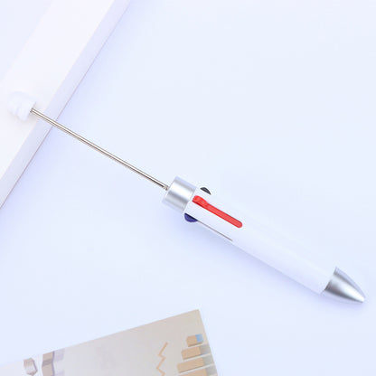 Business four-color bead pen DIY handmade jewelry bead pen cute puzzle multi-color plastic ballpoint pen gift pen