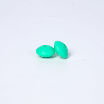 Spot Silicone Beads European and American Jewelry 12mm Small Beads DIY Necklace Beaded Oval Lentil Loose Beads Wholesale #101-137