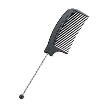 DIY Beaded Comb Hair Highlights Comb Beauty Styling Comb Steel Needle Comb Plastic Tip Tail Comb Hair Salon Hair Tool
