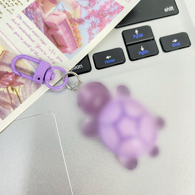 Cute Sanrio printed turtle keychain ins girlfriend schoolbag bag gift pendant car key pendant