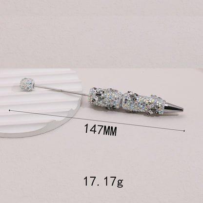 Cross-border creative butterfly soft pottery full of diamonds handmade bead pen DIY small gift gift pen creative ballpoint pen