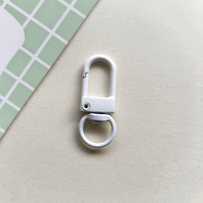 32*12mm Candy Color Paint Zinc Alloy Door Buckle Rotating Fast Hanging Shrimp Lobster Buckle Keychain Bag Doll Buckle Accessories