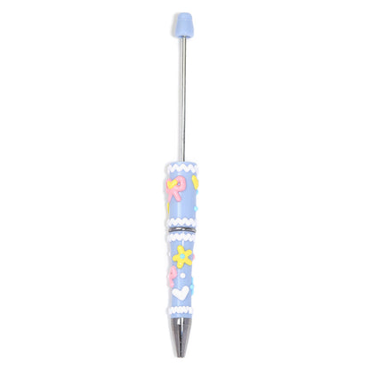 Cream glue hand-painted bead pen Macaron cute grains DIY handmade pen jewelry accessories materials wholesale