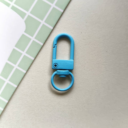 32*12mm Candy Color Paint Zinc Alloy Door Buckle Rotating Fast Hanging Shrimp Lobster Buckle Keychain Bag Doll Buckle Accessories