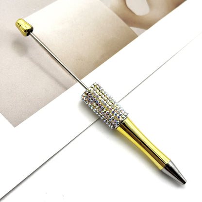 UV electroplated colored diamond bead pen DIY multi-color diamond beaded ballpoint pen handmade rhinestone gift pen manufacturer wholesale