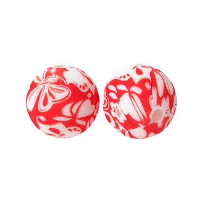 15mm Silicone Beads Water Transfer Beads DIY Jewelry Bead Pen Loose Beads Wholesale #151-200