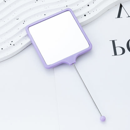 Handheld square makeup mirror high definition student portable makeup ins wind mini handle small mirror wholesale