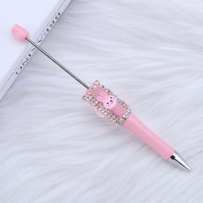 DIY big white rabbit sugar bead pen, cute rabbit dream rabbit dream bead round bead pen manufacturer wholesale