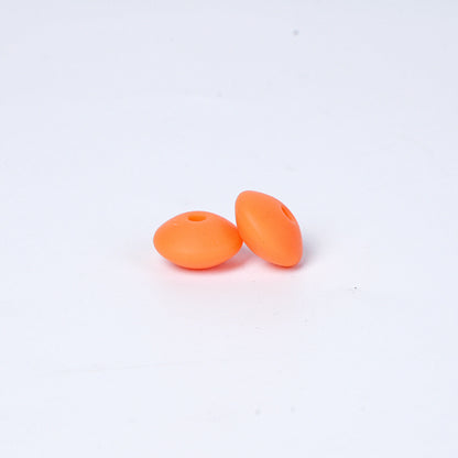 Spot Silicone Beads European and American Jewelry 12mm Small Beads DIY Necklace Beaded Oval Lentil Loose Beads Wholesale #101-137