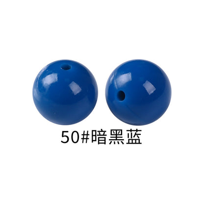 15mm Spot Glossy Silicone Beads Round Loose Beads DIY Jewelry Smooth Oil Injection Silicone Beads Mixed Color Beads