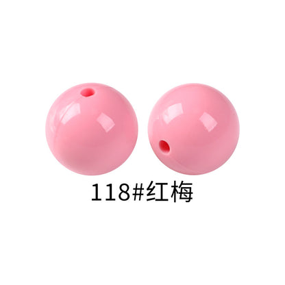 15mm Spot Glossy Silicone Beads Round Loose Beads DIY Jewelry Smooth Oil Injection Silicone Beads Mixed Color Beads