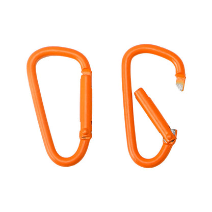 41*44mm Aluminum alloy painted heart-shaped mountaineering buckle, painted color mountaineering buckle outdoor keychain hanging buckle