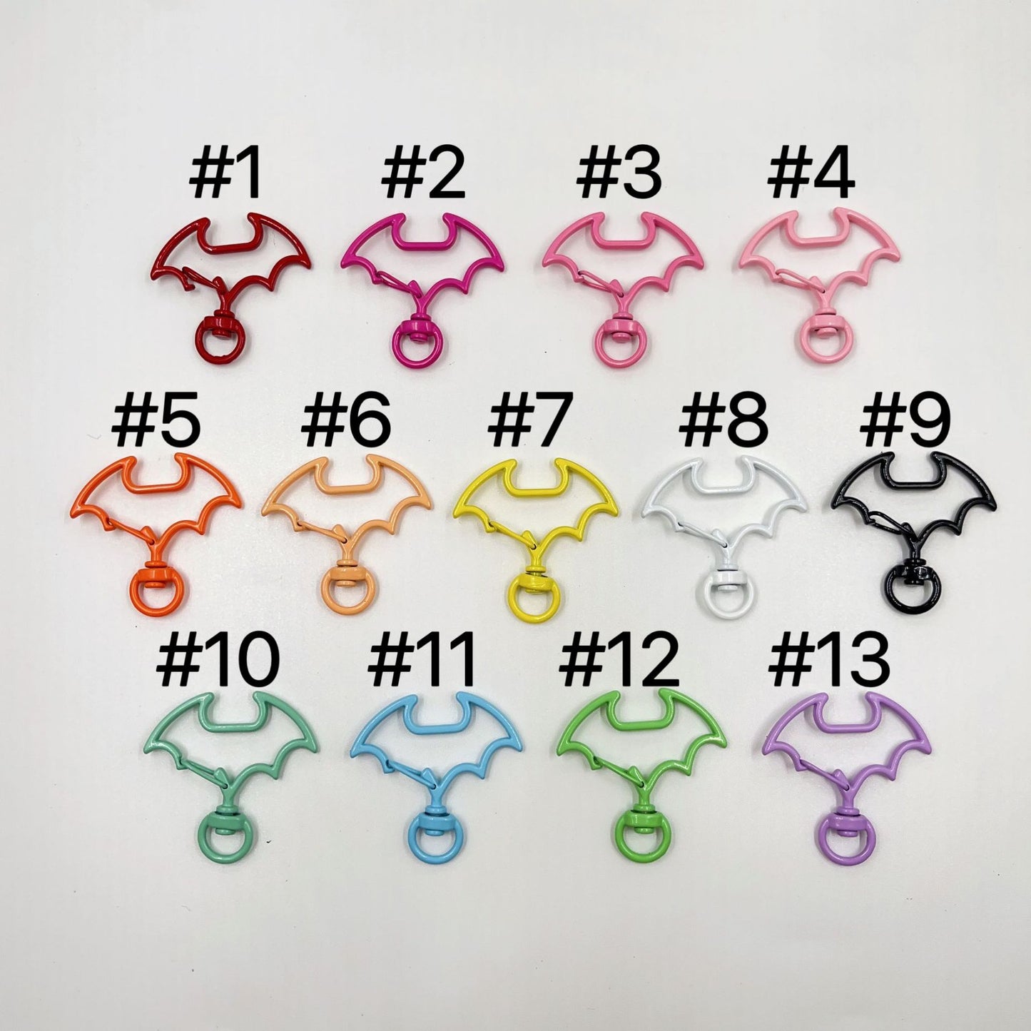 39.5 * 40mm Color Bat Paint Keychain Lobster Buckle Dog Buckle, Spray Paint DIY Handmade Pendant Jewelry Buckle Jewelry Accessories