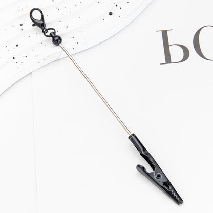 New Beaded Lobster Buckle Clip Business Card Clip Metal Toothed Crocodile Note Clip Bag Pendant Student Keychain