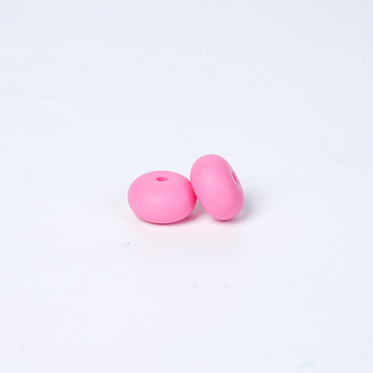 Spot 14mm Small Abacus Beads Food Grade Silicone Beads DIY Men's and Women's Jewelry Necklaces Oval Beads Wholesale