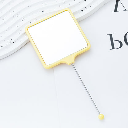 Handheld square makeup mirror high definition student portable makeup ins wind mini handle small mirror wholesale