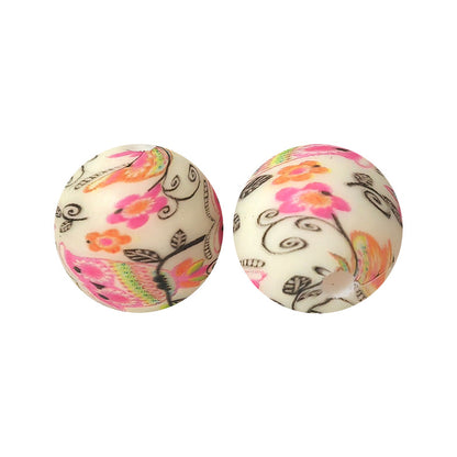 15mm Silicone Beads Water Transfer Beads DIY Jewelry Bead Pen Loose Beads Wholesale #251-285